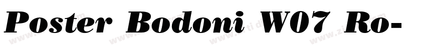 Poster Bodoni W07 Ro字体转换